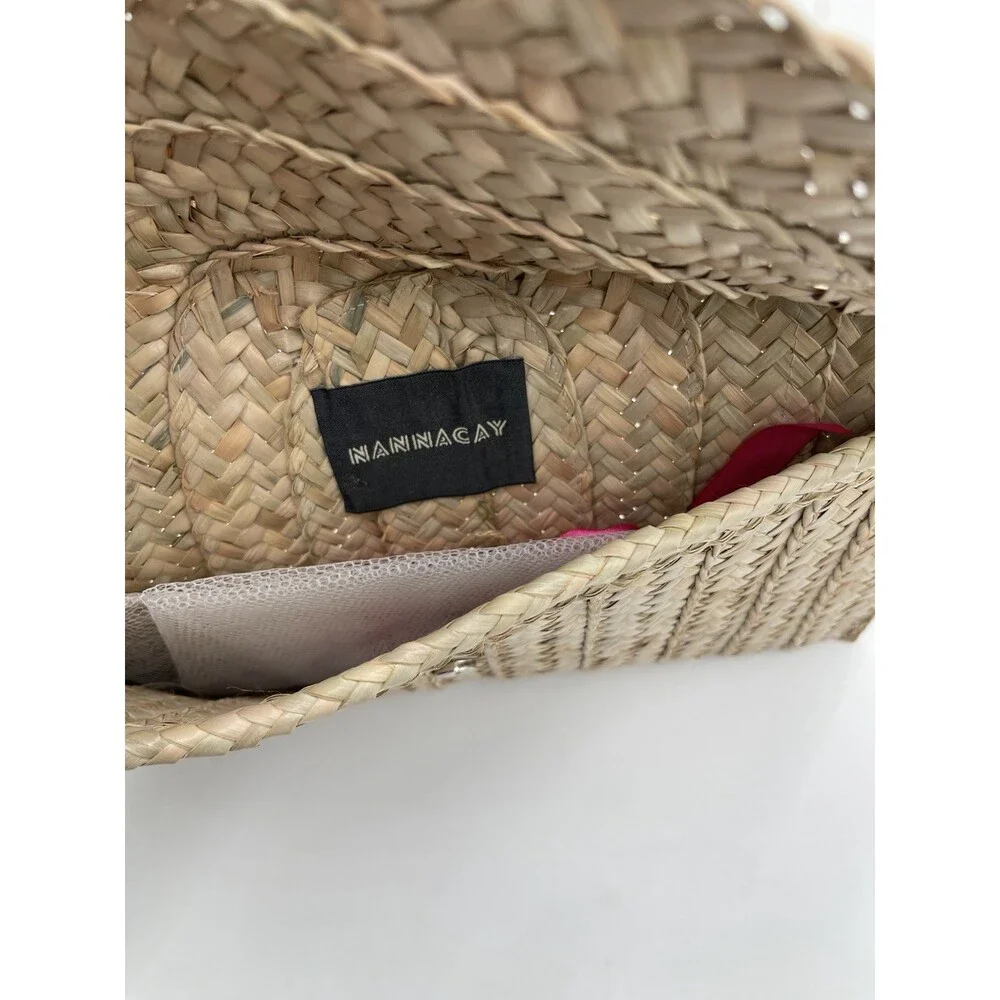 Natural Straw Tassel Clutch - Women Bags